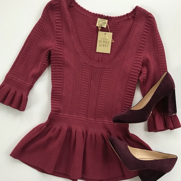 ronny kobo peplum top